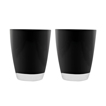 Set 2 pahare, Happy Colour, Color Life, 300 ml, sticla, negru Set 2 pahare, Happy Colour, Color Life, 300 ml, sticla, negru