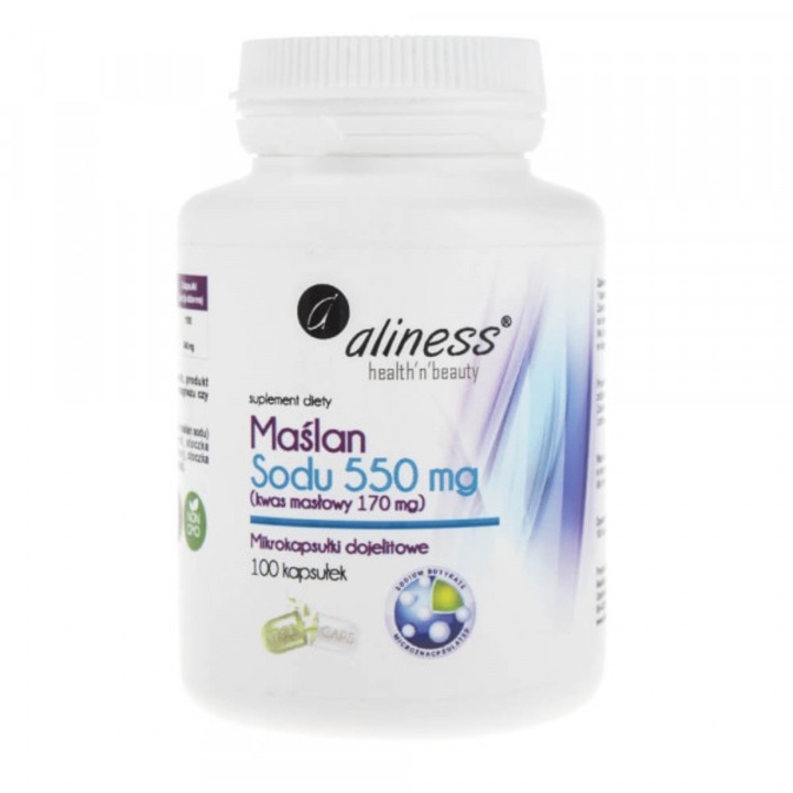 Aliness nátrium-butirát 550 mg (vajsav 170 mg) kapszula, 100 db