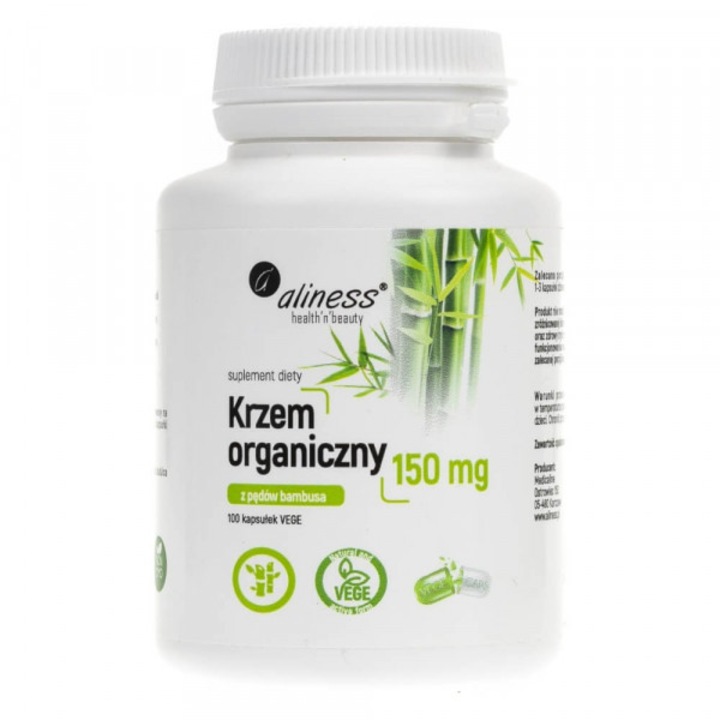 Aliness A bambuszrügyekből származó organikus szilícium 150 mg kapszula, 100 db
