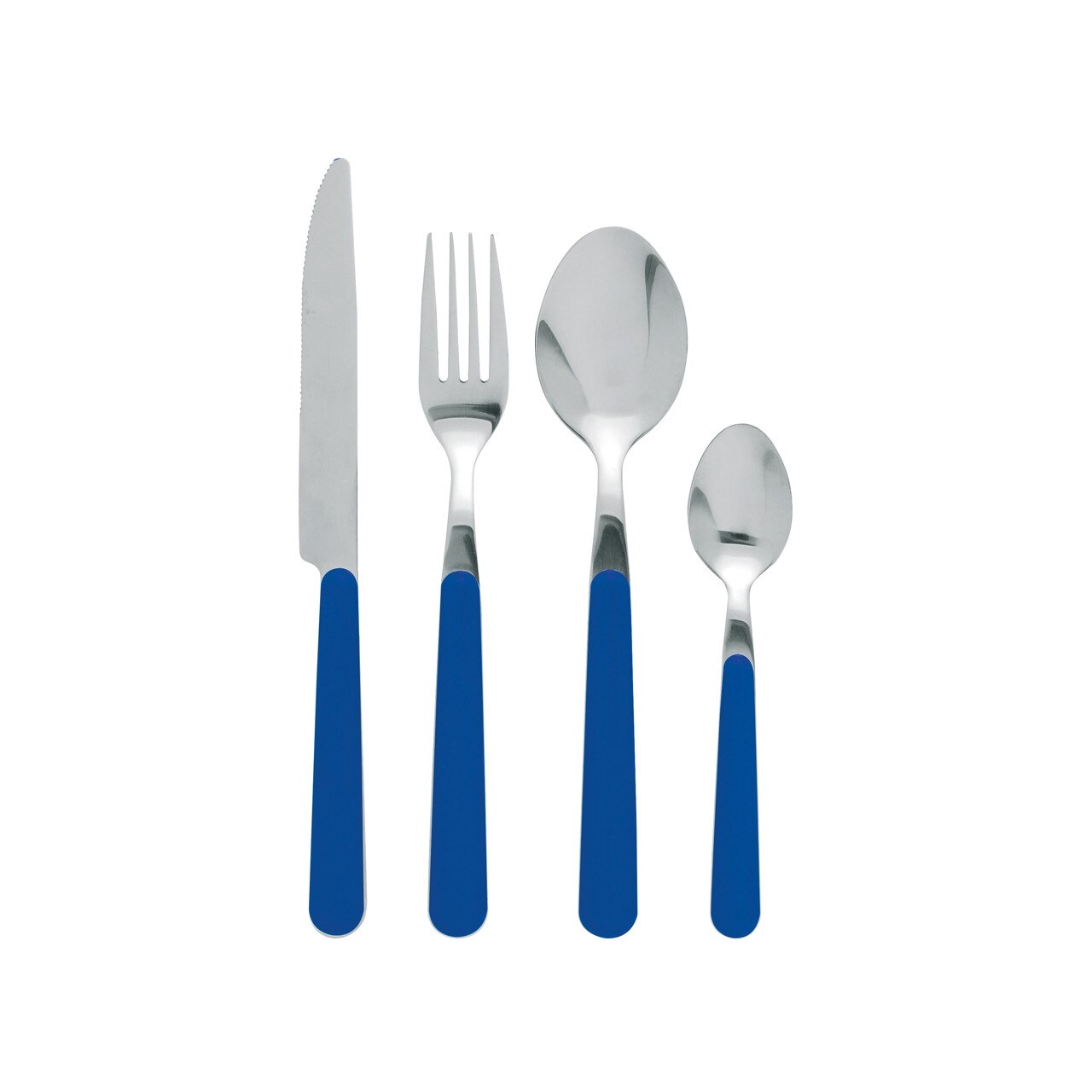 Set tacamuri 24 piese, Jolly, Color Life, inox, albastru