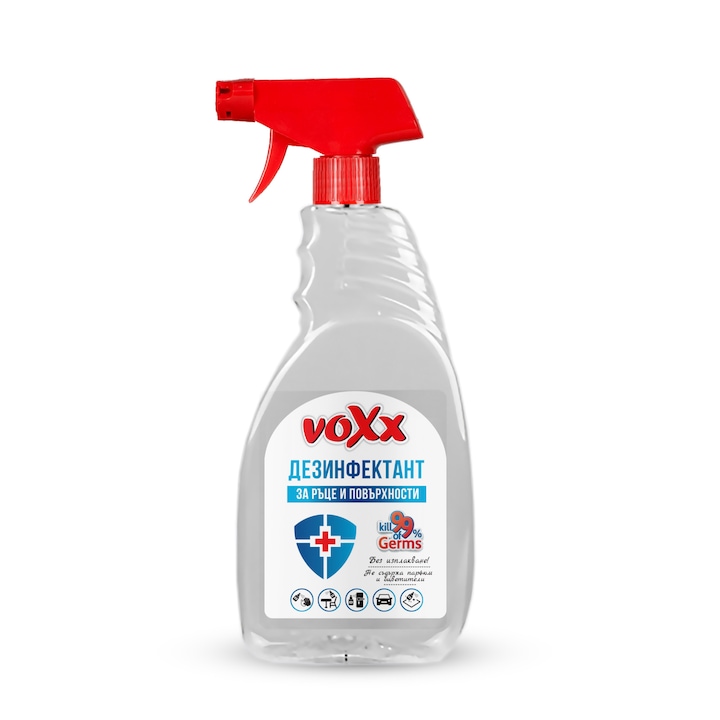 Дезинфектант VOXX, за ръце и повърхности, 500 мл