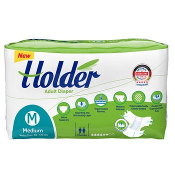 Scutece adulti, marca Holder, Marimea M - Medium, 60 bucati/pachet Scutece adulti, marca Holder, Marimea M - Medium, 60 bucati/pachet