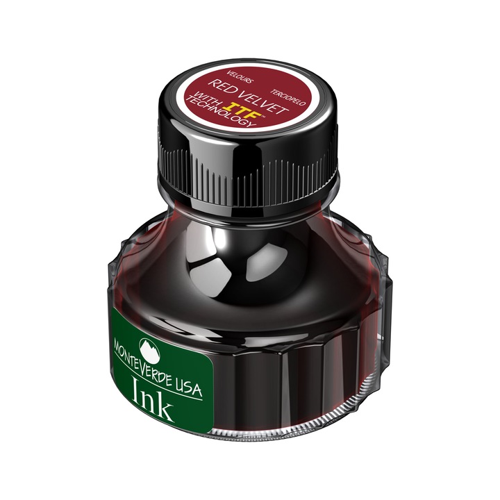 Calimara cu Cerneala 90ml Red Velvet Permanent Monteverde USA, Core Ink Collection, roscat