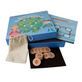 Joc educativ magnetic Magplayer - Insula magica a matematicii, 12 piese Joc educativ magnetic Magplayer - Insula magica a matematicii, 12 piese