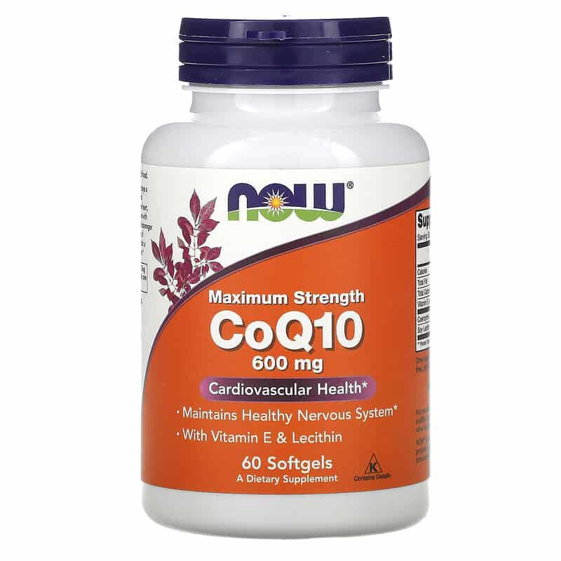 Supliment alimentar Now Foods Maximum Strength CoQ10 600mg, 60 Capsule