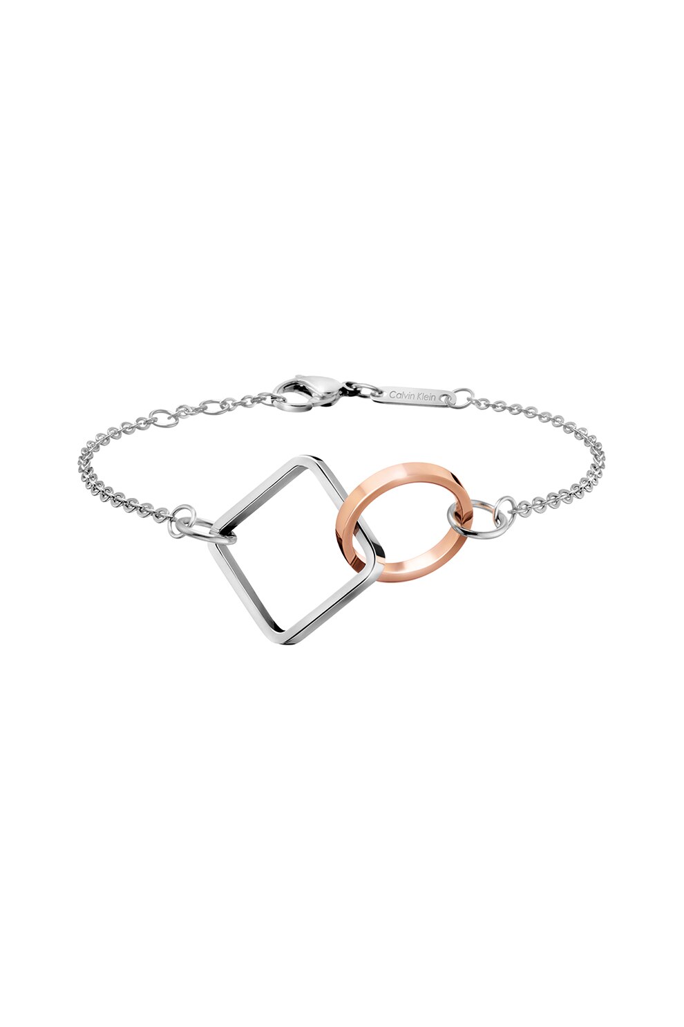 CALVIN KLEIN, Bratara din otel inoxidabil, Argintiu/Auriu rose
