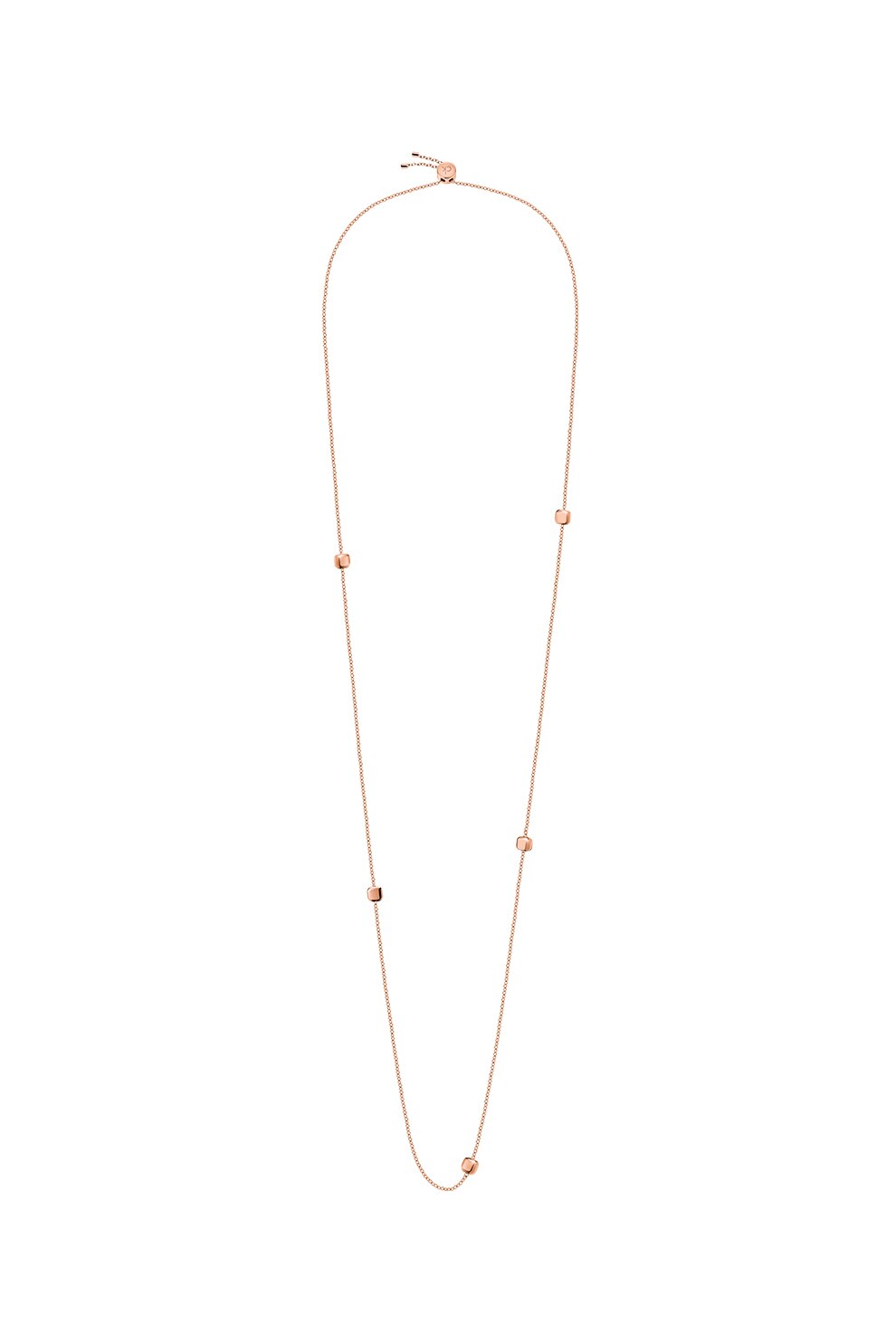 CALVIN KLEIN, Colier lung cu pandative in forma de cub, Auriu