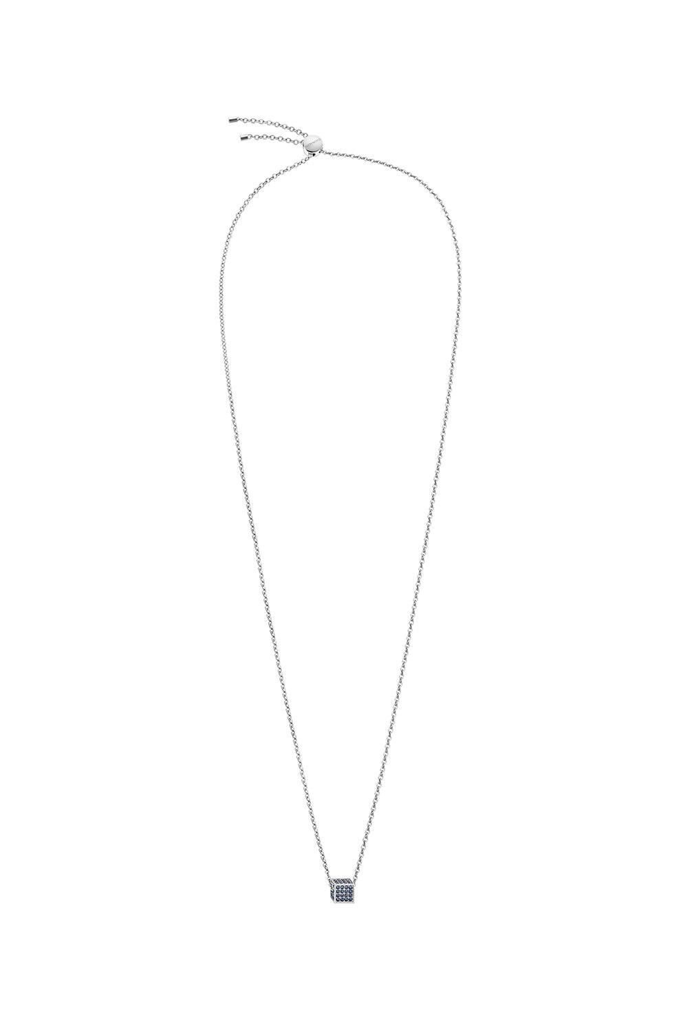 CALVIN KLEIN, Colier ajustabil cu cristale Rocking, Argintiu