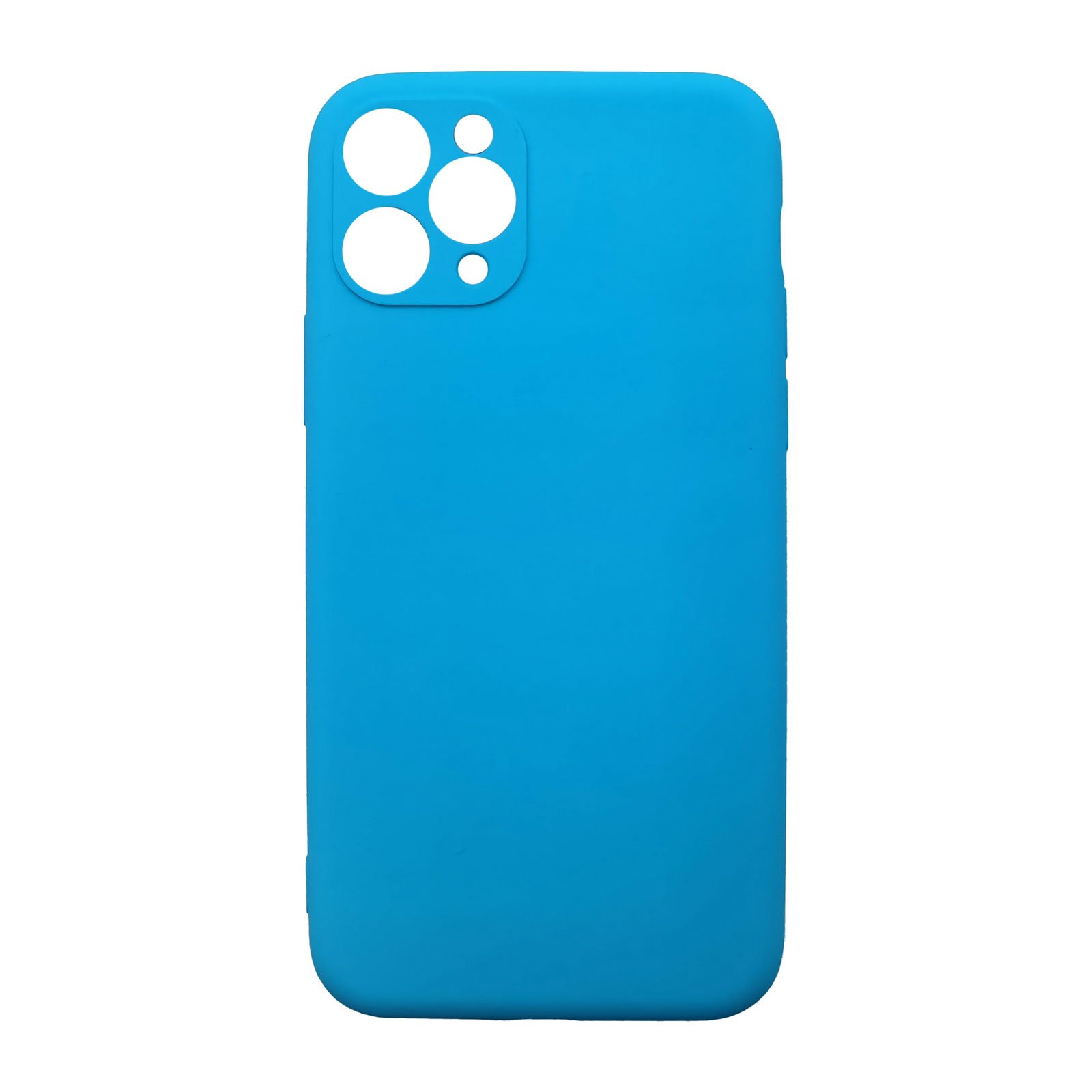 Husa silicon Apple iPhone 11 Pro model Mat cu Protectie Camera, Antisoc, TPU, Viceversa Albastru azur