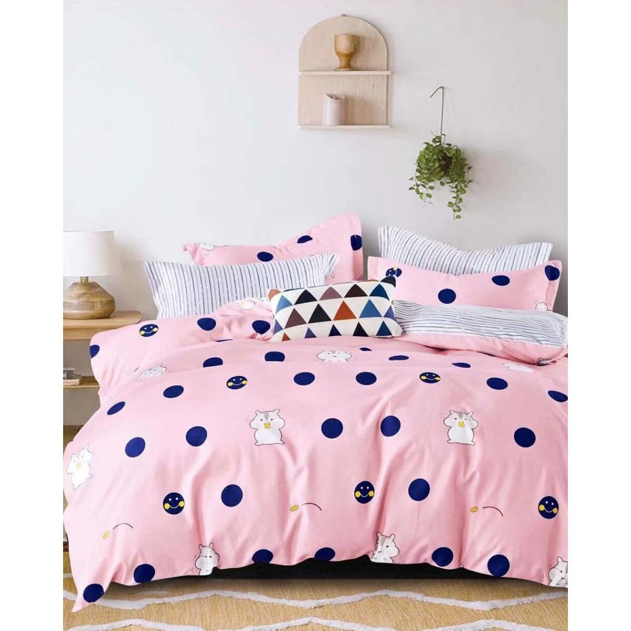 Set Lenjerie Finet Satinat, 4 Piese, Pat 1 Persoana, FNJ1-52