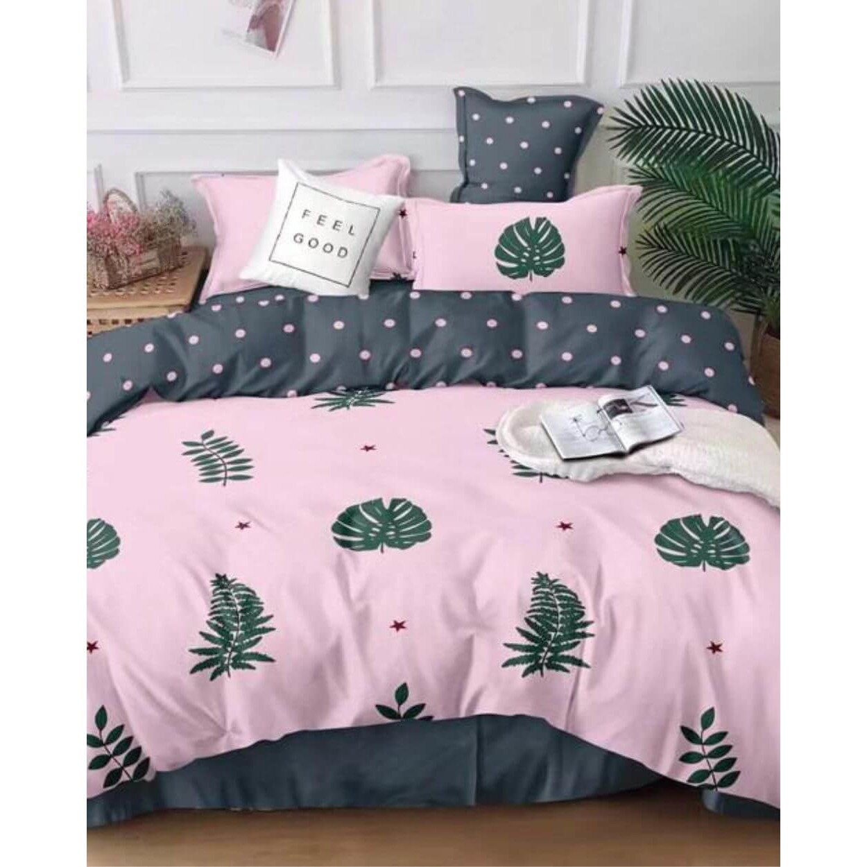 Set Lenjerie Finet Satinat, 4 Piese, Pat 1 Persoana, FNJ1-54