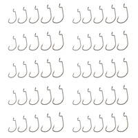 Set 50 carlige pescuit, #1, #2, #1/0, #2/0, #3/0, avand diferite dimensiuni si cutie de depozitare