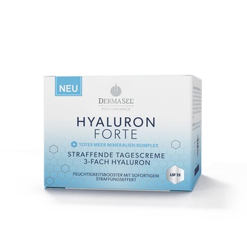 Crema de zi faciala tonifianta cu acid hialuronic forte si minerale, SPF 15 Dermasel 50 ml Crema de zi faciala tonifianta cu acid hialuronic forte si minerale, SPF 15 Dermasel 50 ml