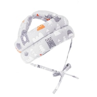 Casca protectie copii 6-36 luni, bumbac plus spuma, ajustabila, 65grame, gri