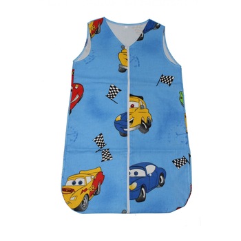 Sac de dormit vara Cars, albastru, 12 luni Sac de dormit vara Cars, albastru, 12 luni
