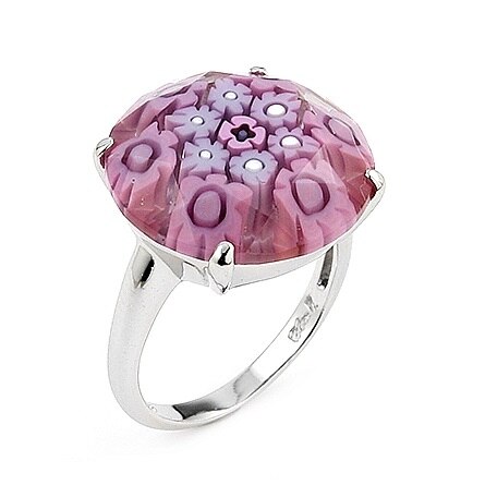 Inel argint rodiat cu sticla de murano BeSpecial ISX0336 Argint 925 rodiat, fara nichel, sticla de murano