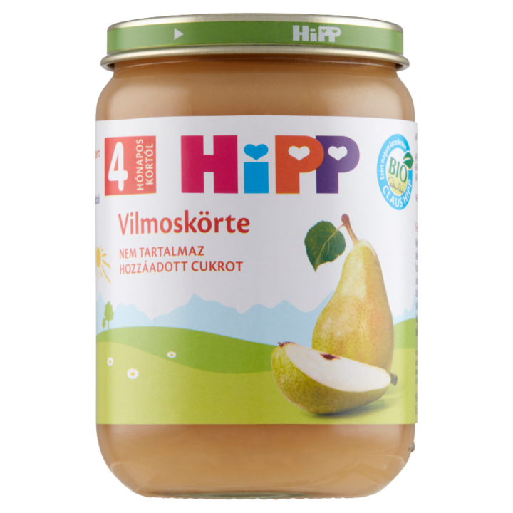 Hipp Bébiétel vilmoskörte, 4 hónapos kortól, 190 g