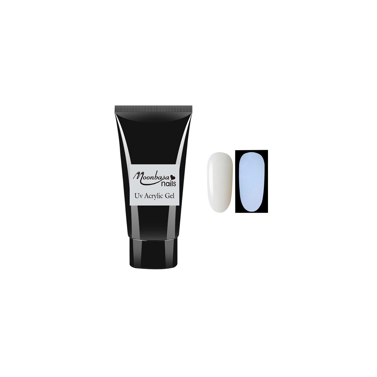 Gel acrilic Fusion AcrylGel Tubes MoonbasaNails, White/Blue #021, 30ml