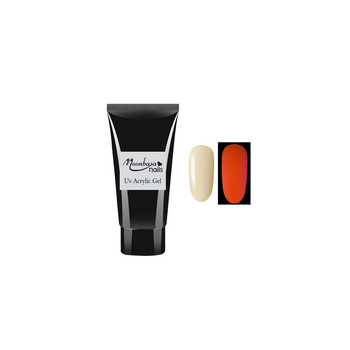 Gel acrilic Fusion AcrylGel Tubes MoonbasaNails, Red/White #022, 30ml