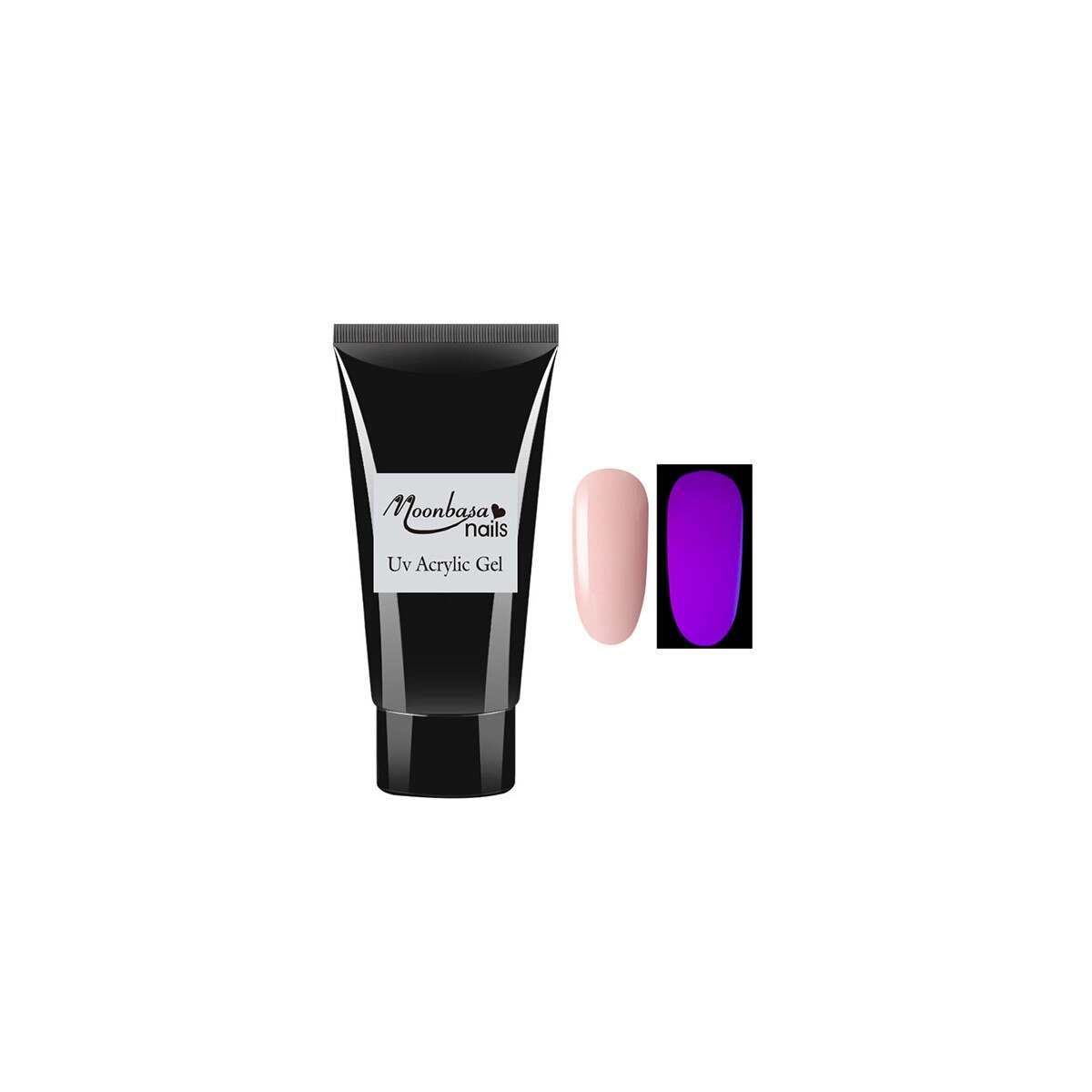 Gel acrilic Fusion AcrylGel Tubes MoonbasaNails, Purple/Pink #023, 30ml
