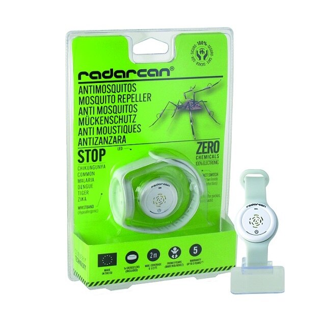 Bratara Ceas Ultrasonic Impotriva Tantarilor Radarcan Plus Model 2020 - Curea Gri Silver