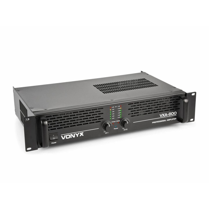Vonyx VXA-800 végfok erősítő 2x400W Bridge: 1x800W