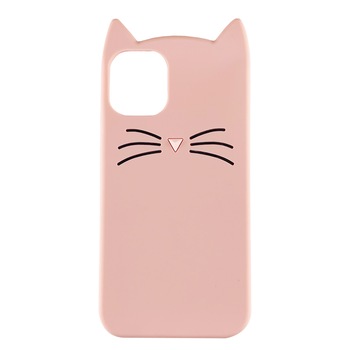 Husa Iphone 11 silicon pisica Roz Husa Iphone 11 silicon pisica Roz