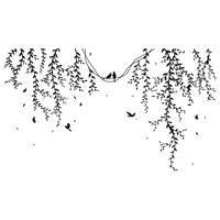 sticker perdea decorativ pentru dormitor sufragerie cu plante salbatice negru 117 x 202 cm imagen 11_0_
0