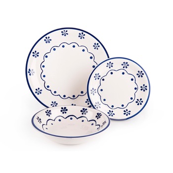 Serviciu de masa 18 piese, Old Cottage, Color Life, ceramica, pictat manual Serviciu de masa 18 piese, Old Cottage, Color Life, ceramica, pictat manual