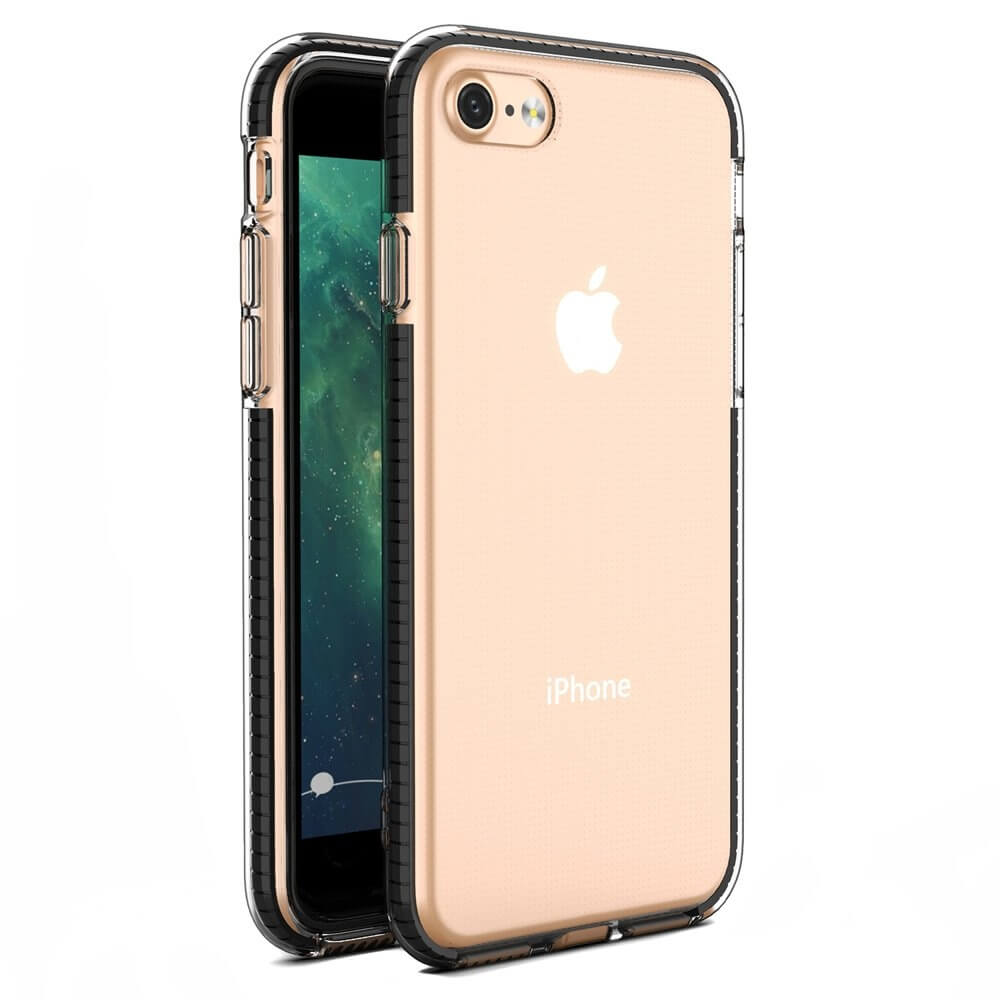 Husa iPhone SE 2020 / iPhone 8 / iPhone 7 / iPhone 6s / iPhone 6, Silicon, Spring Case, Rama Neagra