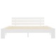 Cadru de pat cu tablie vidaXL, alb, 160x200 cm, lemn masiv de pin, 283158