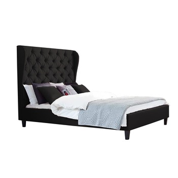 Pat tapitat Carla Negru, MobAmbient, cu tablie Chesterfield din catifea, somiera metalica rabatabila, lada de depozitare, pentru saltea 160 x 200 cm Pat tapitat Carla Negru, MobAmbient, cu tablie Chesterfield din catifea, somiera metalica rabatabila, lada de depozitare, pentru saltea 160 x 200 cm