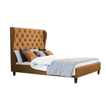 Pat tapitat Carla Mustar, MobAmbient, cu tablie Chesterfield din catifea, somiera metalica rabatabila, lada de depozitare, pentru saltea 160 x 200 cm Pat tapitat Carla Mustar, MobAmbient, cu tablie Chesterfield din catifea, somiera metalica rabatabila, lada de depozitare, pentru saltea 160 x 200 cm
