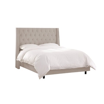 Pat tapitat Minty Crem, MobAmbient, cu tablie Chesterfield din catifea, somiera metalica rabatabila, lada de depozitare, pentru saltea 160 x 200 cm Pat tapitat Minty Crem, MobAmbient, cu tablie Chesterfield din catifea, somiera metalica rabatabila, lada de depozitare, pentru saltea 160 x 200 cm