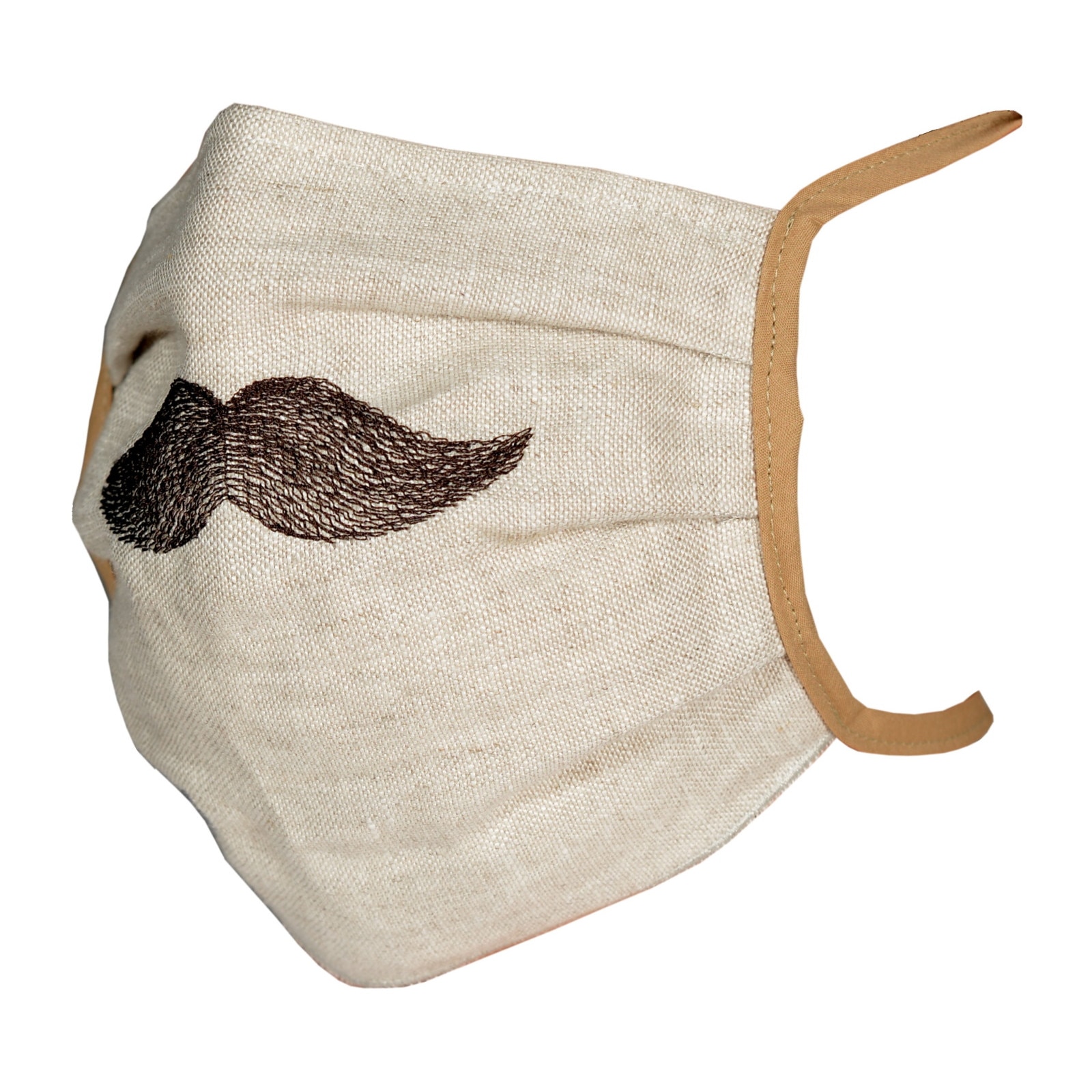 Masca de protectie Sander Linnen Moustache, in, nisipiu
