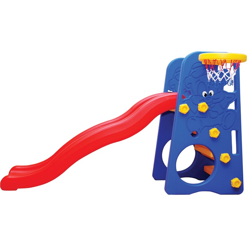 Centru de joaca special 2 in 1 Pado Edu Play cu tobogan si cos baschet