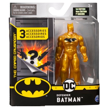 Figurina Batman, The caped crusader - Batman Defender, cu accesorii, 10 cm Figurina Batman, The caped crusader - Batman Defender, cu accesorii, 10 cm