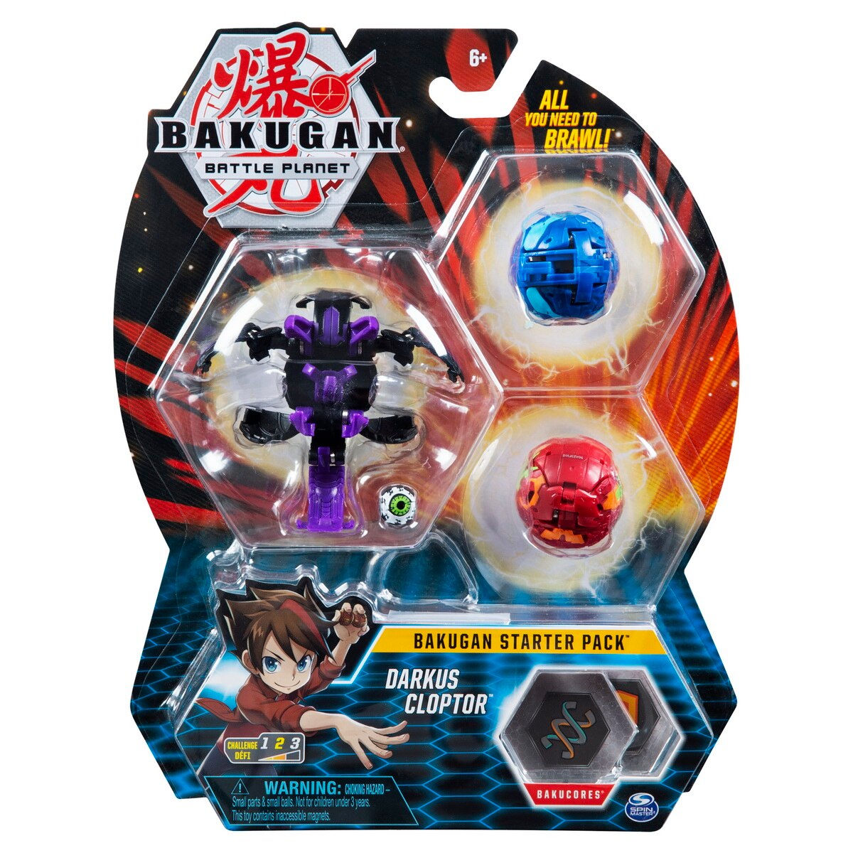 Figurine Bakugan Starter Pack - Darkus Cloptor