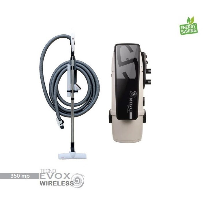 Aspirator centralizat Tecno Evox 350 mp, on/off, set perii + furtun de 9 m, fara kit de instalare