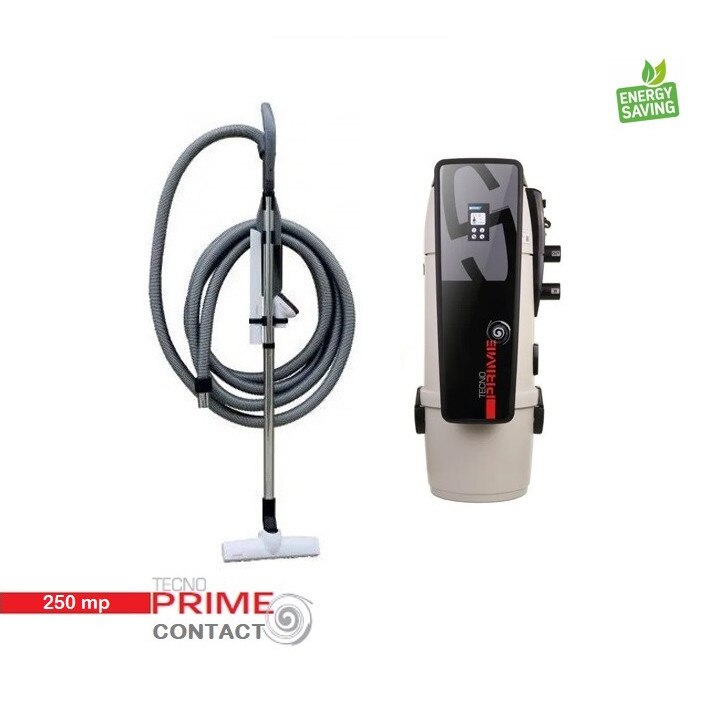 Aspirator centralizat Tecno Prime cu display touchscreen 250 mp, set perii + furtun de 9 m, fara kit de instalare