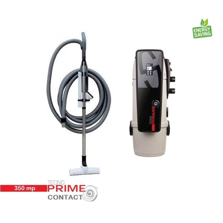 Aspirator centralizat Tecno Prime cu display touchscreen 350 mp, set perii + furtun de 9 m, fara kit de instalare