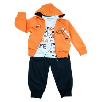 Compleu 3 piese pentru bebelusi Happy House WB-2797, Multicolor, 80 cm Compleu 3 piese pentru bebelusi Happy House WB-2797, Multicolor, 80 cm