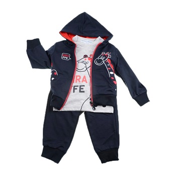 Compleu 3 piese pentru baieti Happy House WB-2797-N1, Negru Compleu 3 piese pentru baieti Happy House WB-2797-N1, Negru