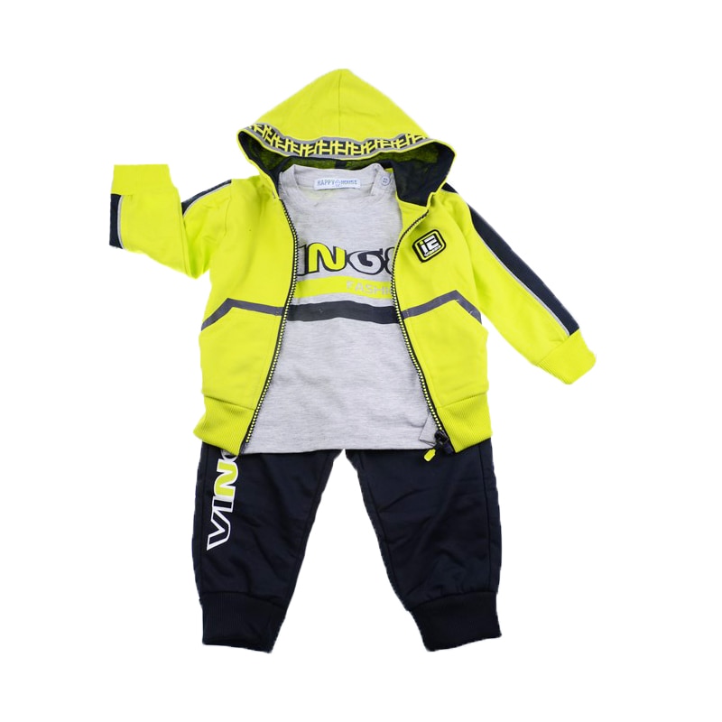 Compleu 3 piese pentru baieti Happy House WB-2799-G, Multicolor