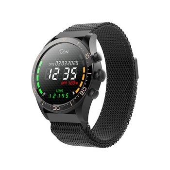 Smartwatch Forever AMOLED ICON AW-100 negru Smartwatch Forever AMOLED ICON AW-100 negru