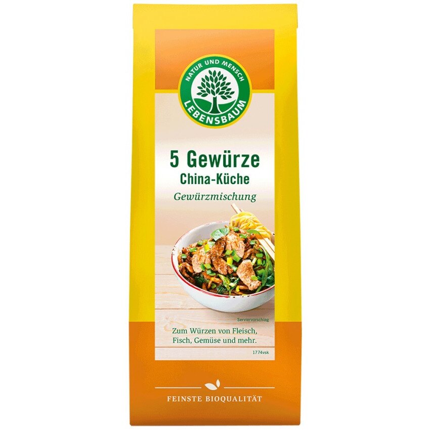 Amestec bio din 5 condimente bucataria chinezeasca, Lebensbaum 40g