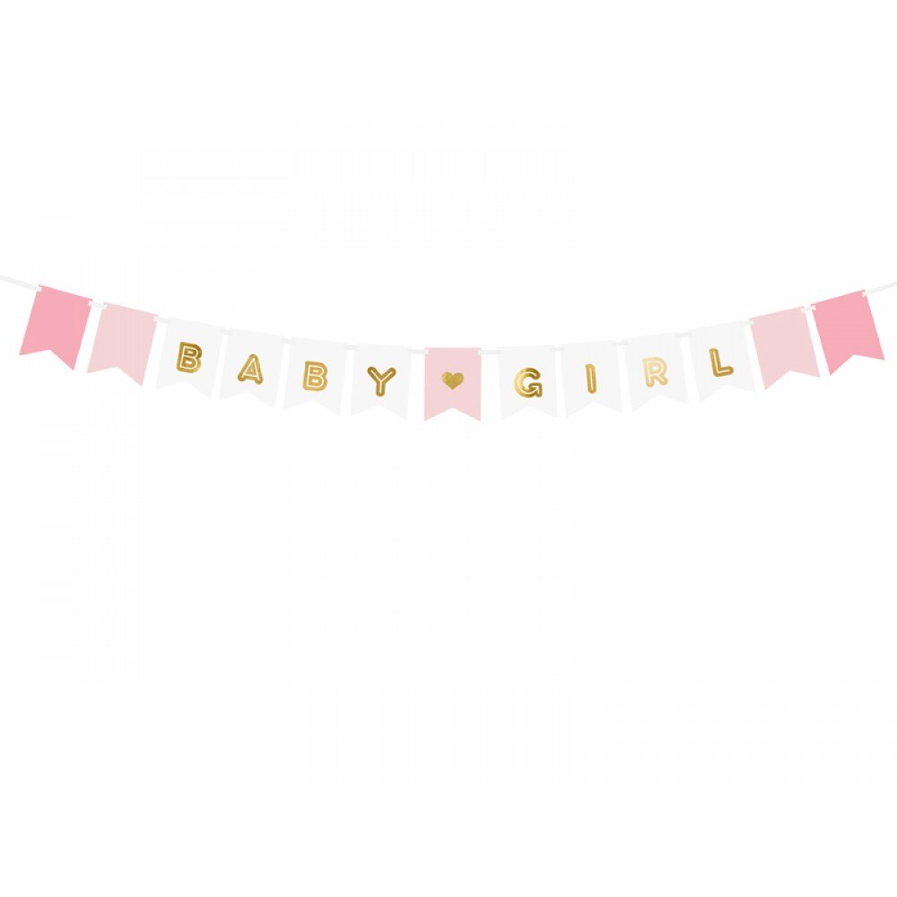 Banner Baby Girl, Deco, Multicolor, 15 x 175 cm