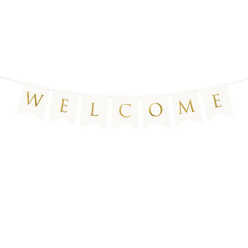 Banner Welcome, Deco, Alb, 15 x 95 cm