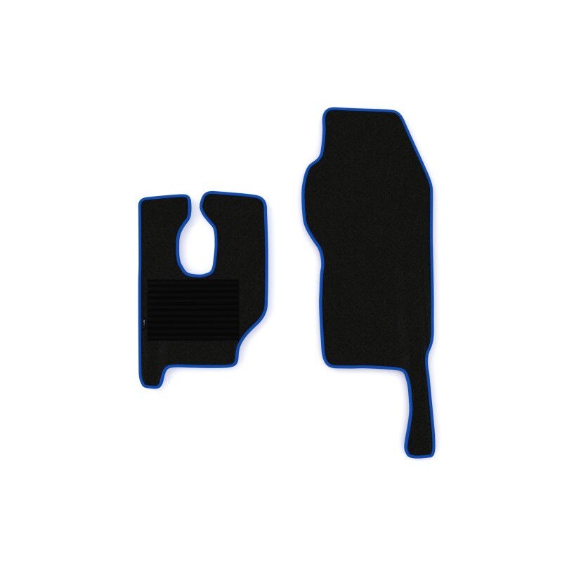 Set 2 covorase camion F-Core, velur, pentru MERCEDES ACTROS MP2 / MP3, 2002+, Negru - Albastru