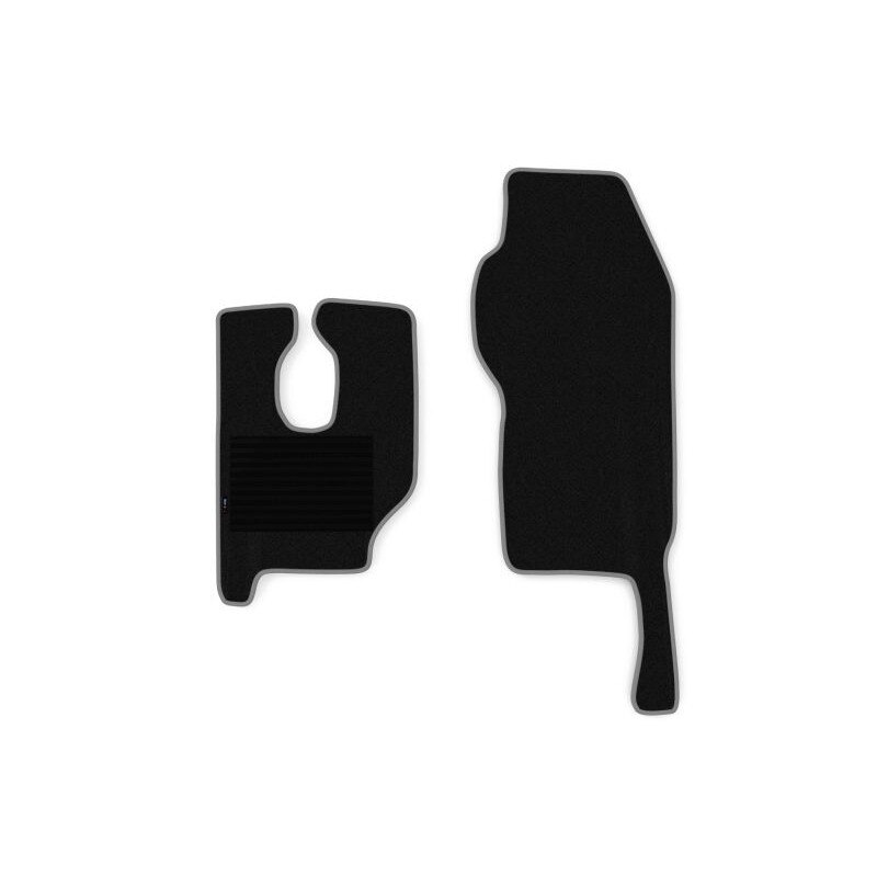 Set 2 covorase camion F-Core, velur, pentru MERCEDES ACTROS MP2 / MP3, 2002+, Negru - Gri